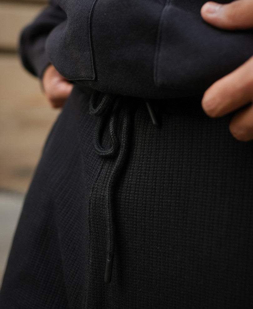 Black and Cream Striped Baggy Fit Track Pant