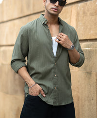 Green Lightweight Structured Shirt