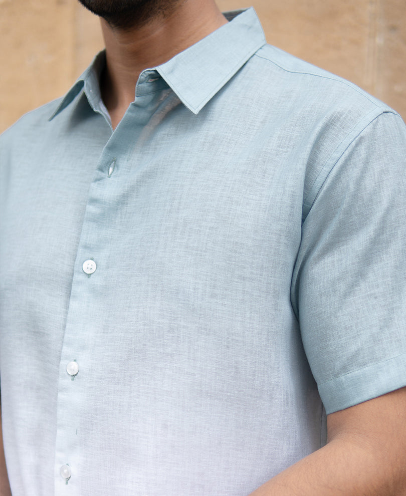 Green Ombre Print Shirt