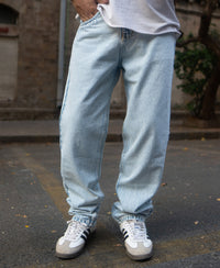 Ice Blue Washed Baggy Jeans