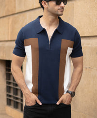 Multicolour Striped Polo T-Shirt