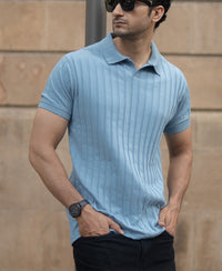 Grey Sky Self Stripe T-Shirt