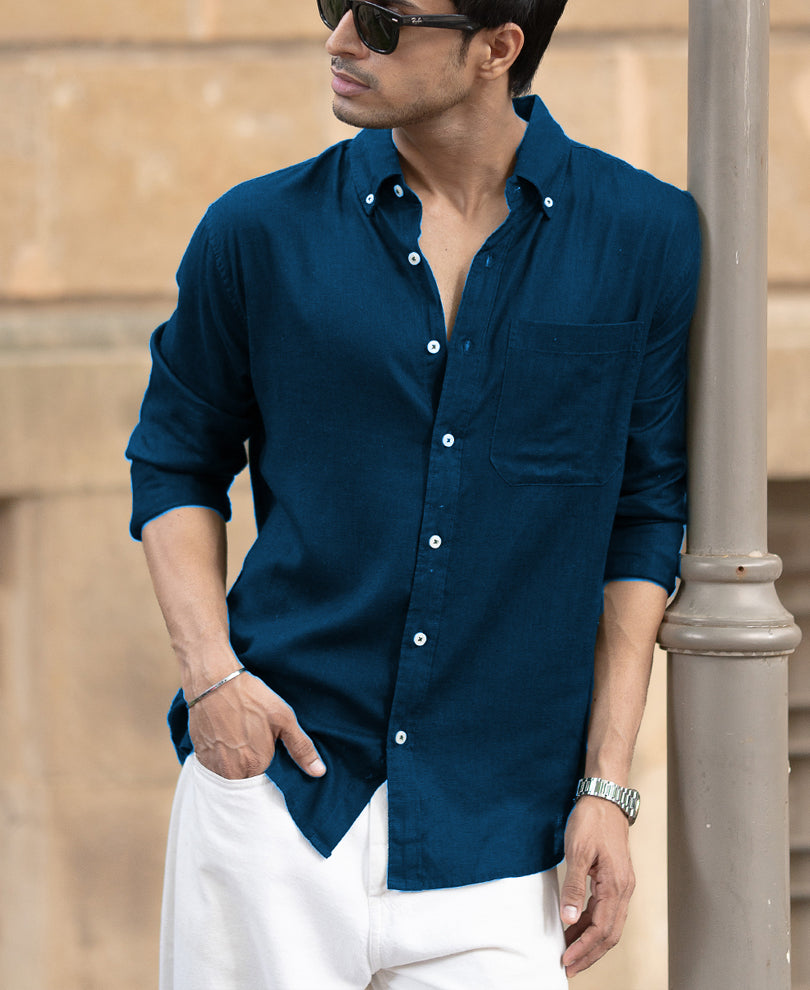 Dark Sky Linen Blend Shirt