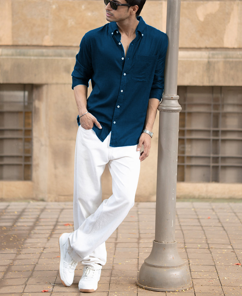 Dark Sky Linen Blend Shirt