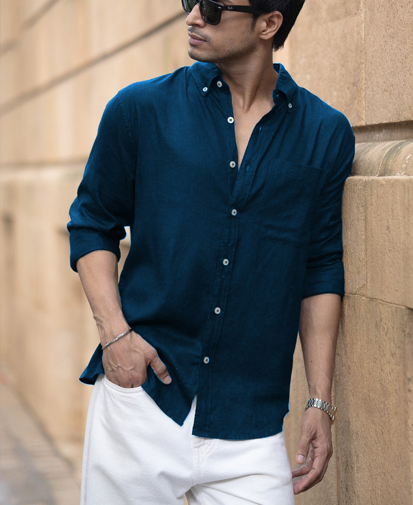 Dark Sky Linen Blend Shirt