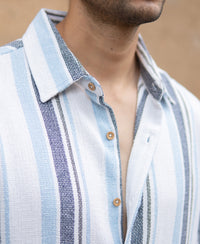 Multicolour Structure Stripe Shirt