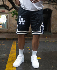 Black Mesh Jersey Shorts