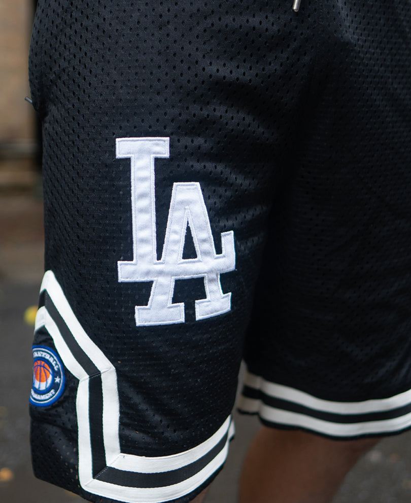 Black Mesh Jersey Shorts