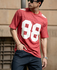 Brick Printed Structure T-Shirt