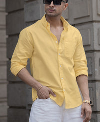 Yellow Cotton Oxford Shirt