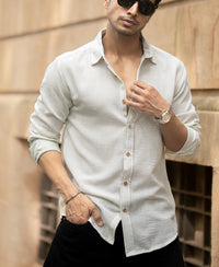 Cream Lightweight Structured Shirt