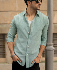 Green Structured Lightweight Shirt