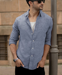 Blue Lightweight Structured Shirt