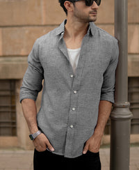 Grey Lightweight Structured Shirt