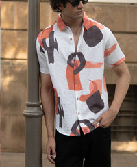 Multicolour Structured Print Shirt