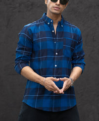 Blue Checked Button Down Shirt