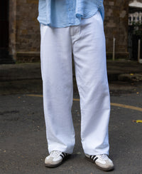 White Cotton Baggy Trouser