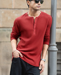 Brick Knit Henley T-Shirt