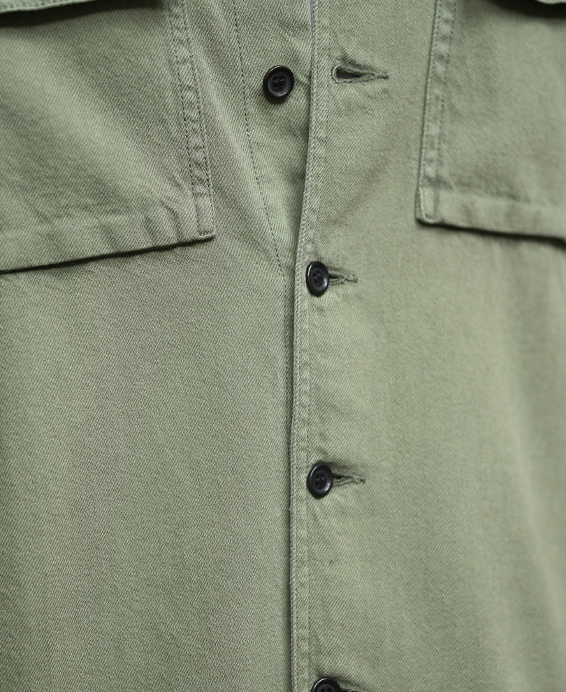 Olive Denim Overshirt