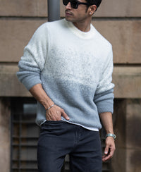 Grey Ombre Fuzzy Sweater