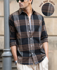 Brown Coudroy Checks Shirt