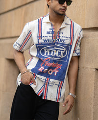 Washed Stripe Print Shirt