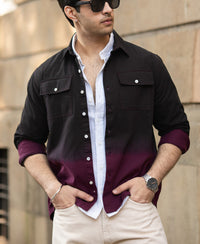 Dark Onion Ombre Cargo Shirt 100% Cotton