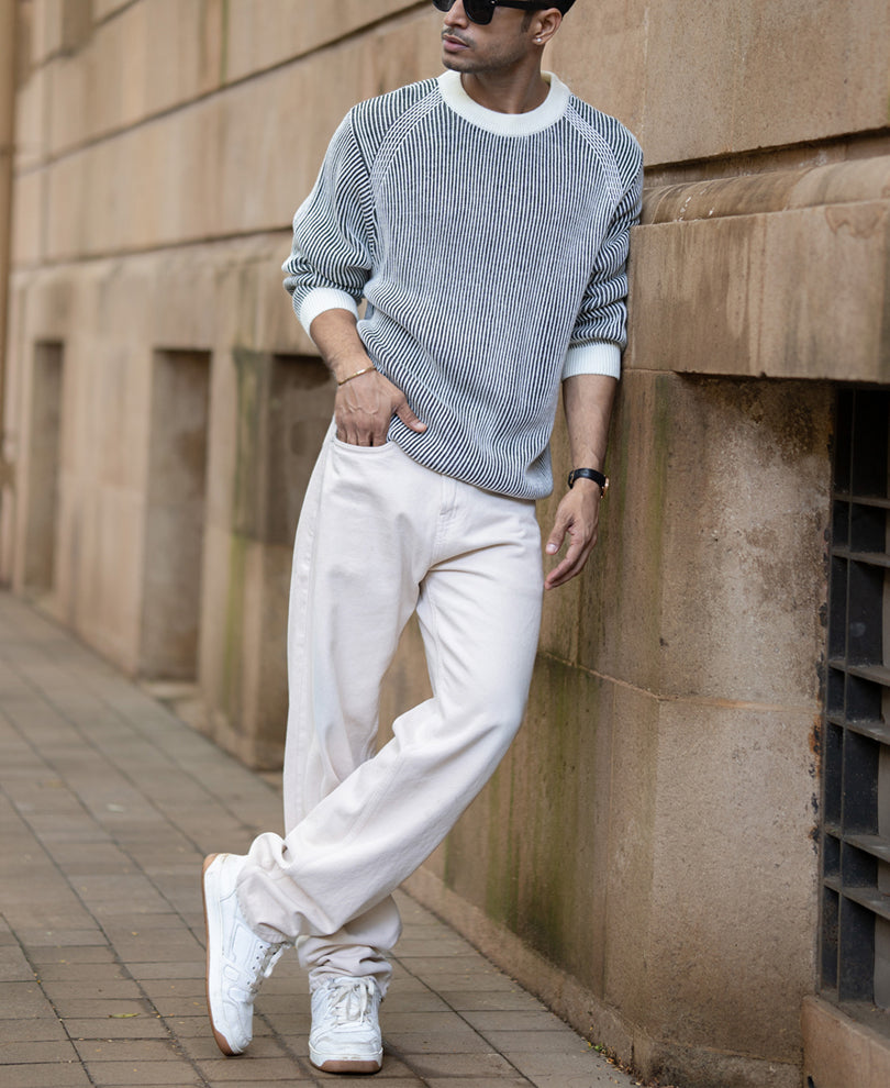 Black And White Striped Sweater