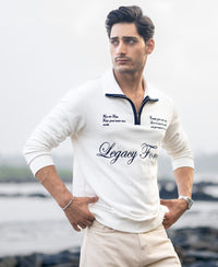 Off-White Contrast Embroidery Sweatshirt