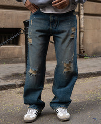 Vintage Blue Distressed Jeans