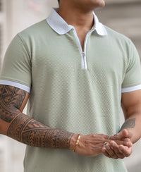 Pista Green Regular Fit Half Sleeves T-Shirt