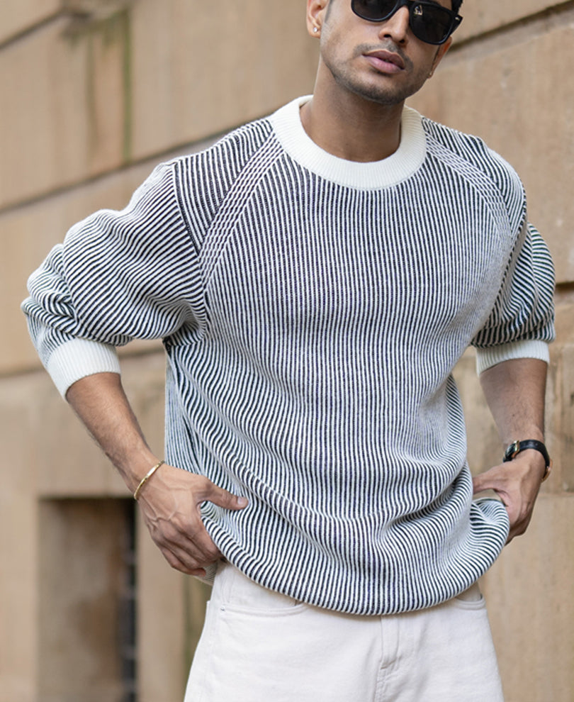 Black And White Striped Sweater