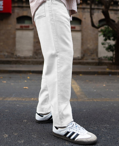 White Cotton Trousers