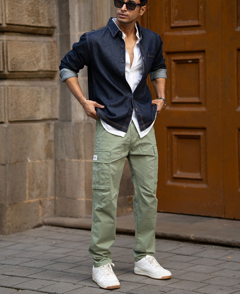 Indigo Denim Full Sleeves Overshirt