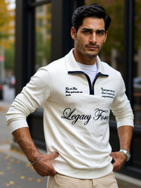 Off-White Contrast Embroidery Sweatshirt