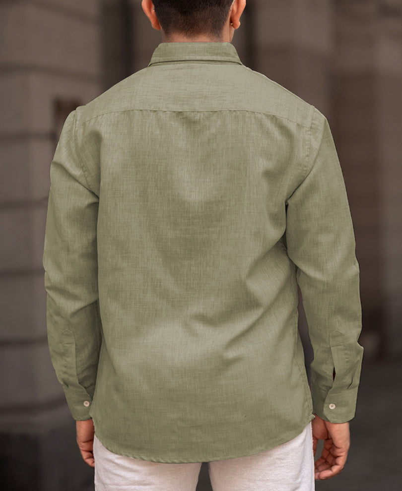 Pista Regular Fit Plain Full Sleeves Shirt