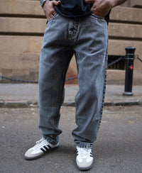Grey Denim Baggy Fit Jeans