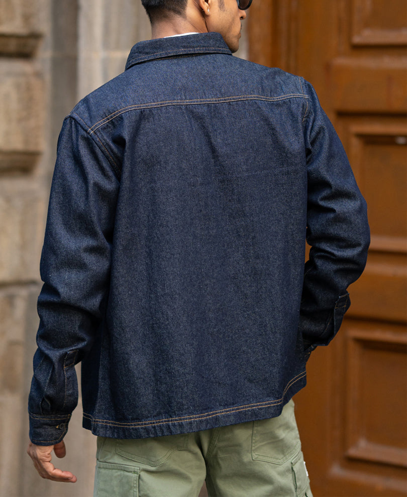 Indigo Denim Full Sleeves Overshirt