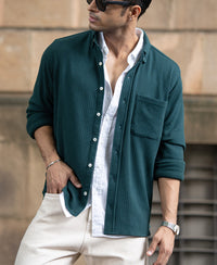 Pine Structured Knit Shirt