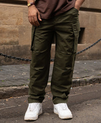 Olive Cotton Cargo Trouser