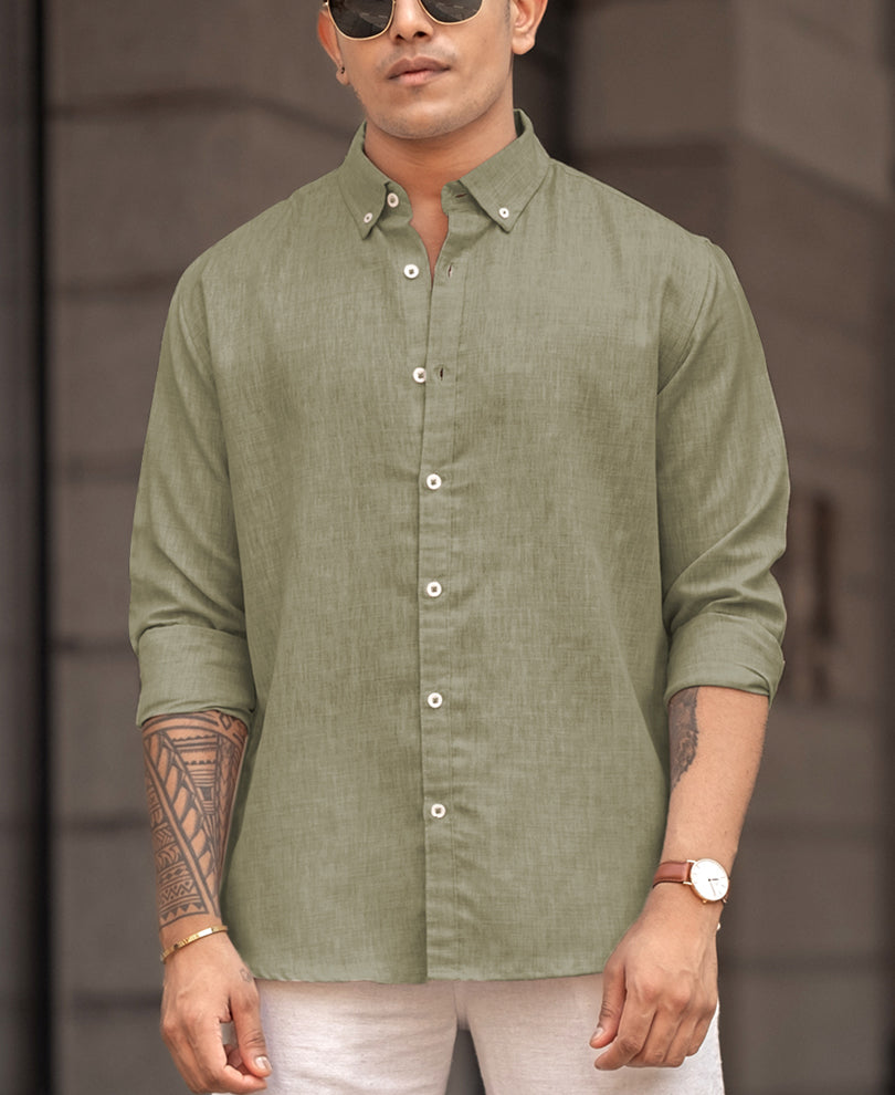 Pista Regular Fit Plain Full Sleeves Shirt