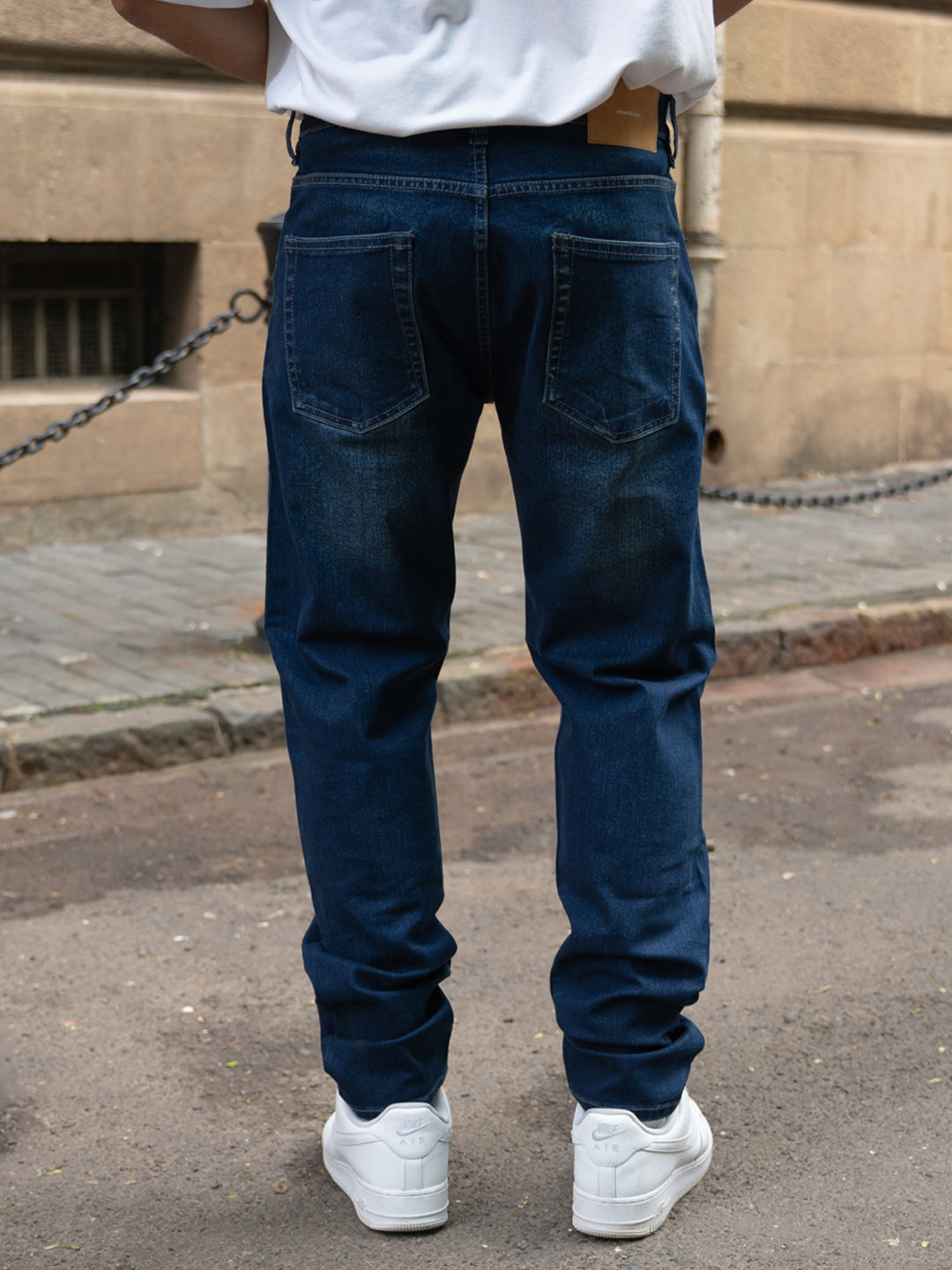 Dark Blue Washed Regular Fit Jeans