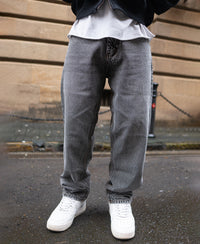 Light Carbon Black Baggy Fit Denim Jeans