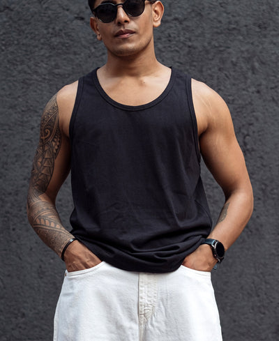 Black Sleeveless Vest