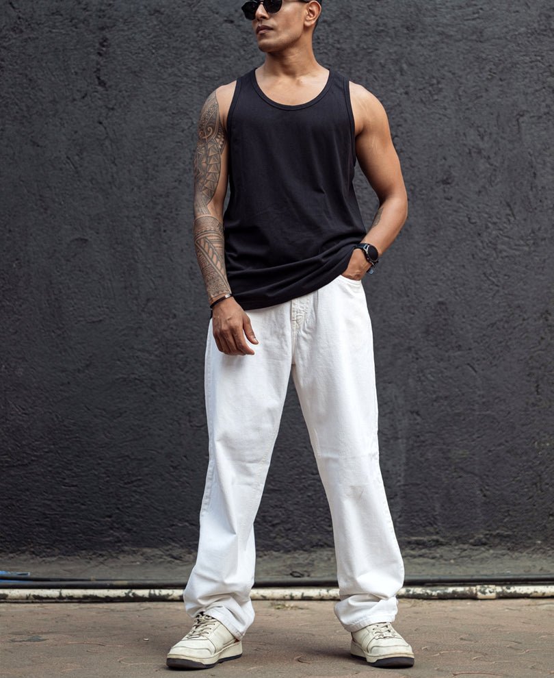 Black Sleeveless Vest