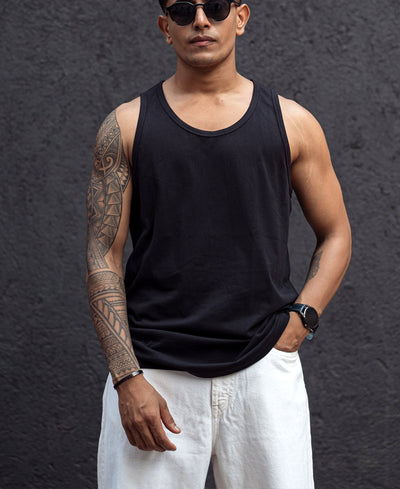 Black Sleeveless Vest