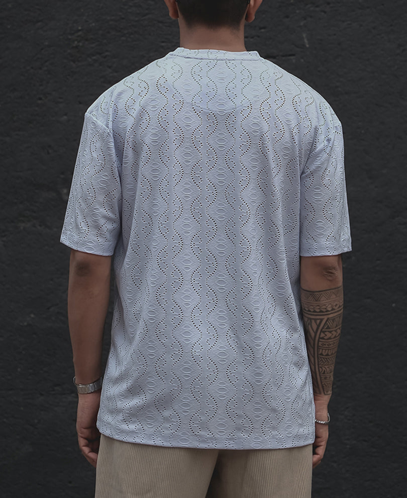Lavender Structured Oversized T Shirt