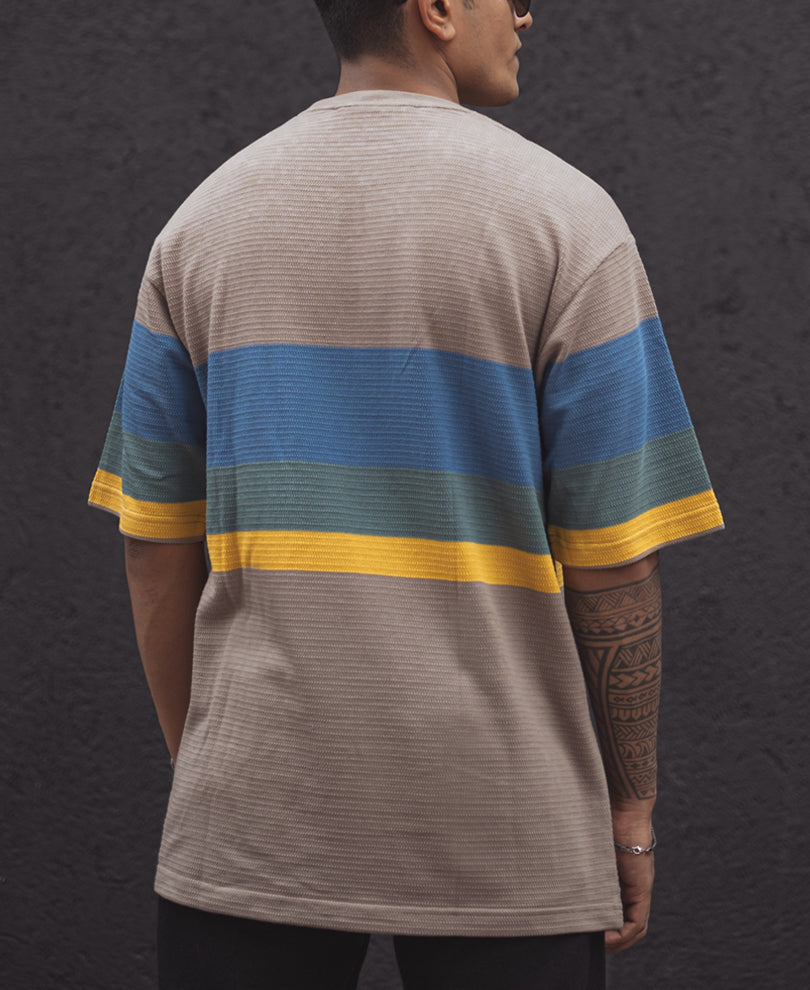 Multicolor Oversized Half Sleeves T Shirt