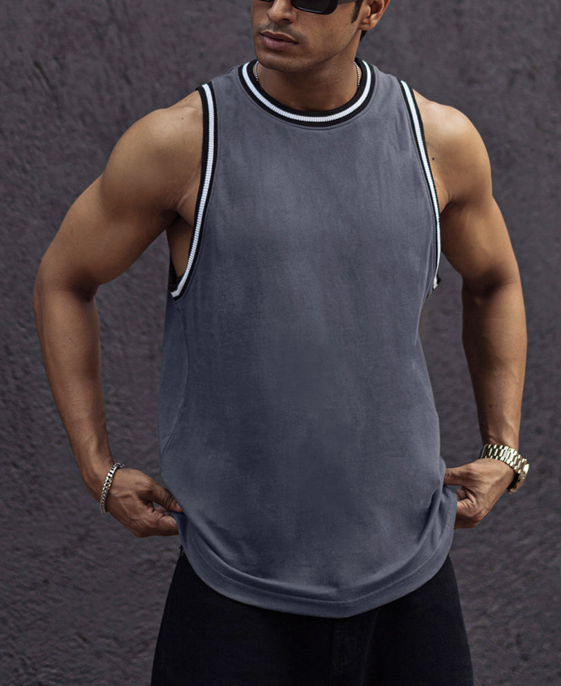 Dark Grey Sleeveless Vest