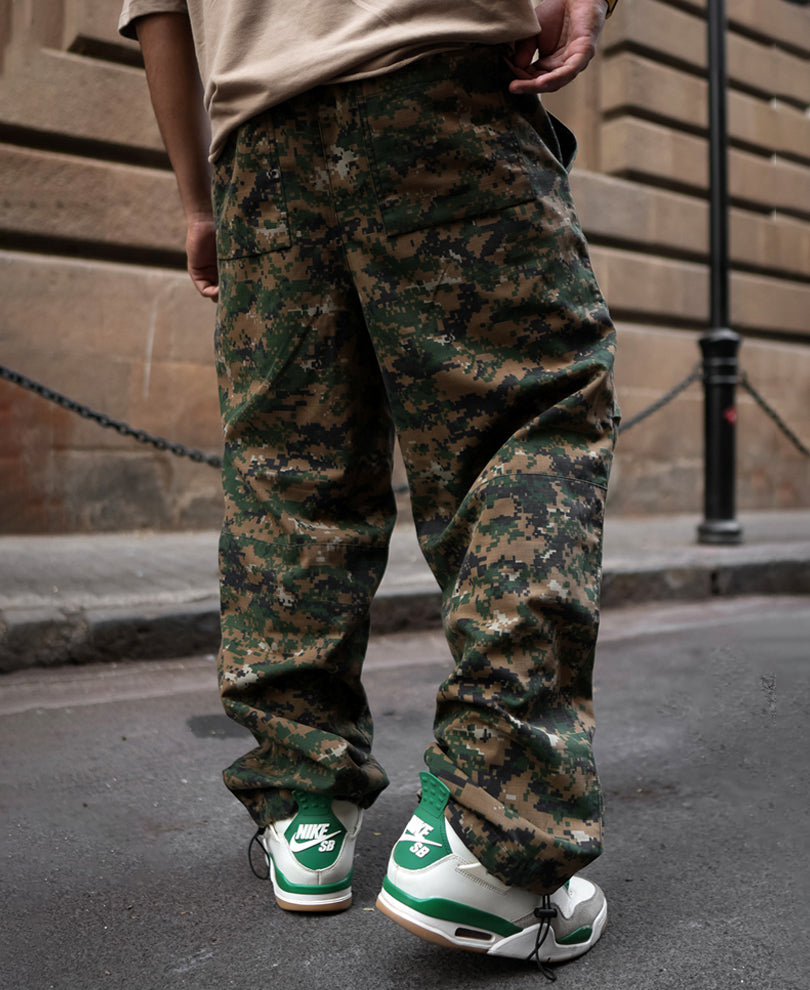 Camouflage Parachute Pant Army Green